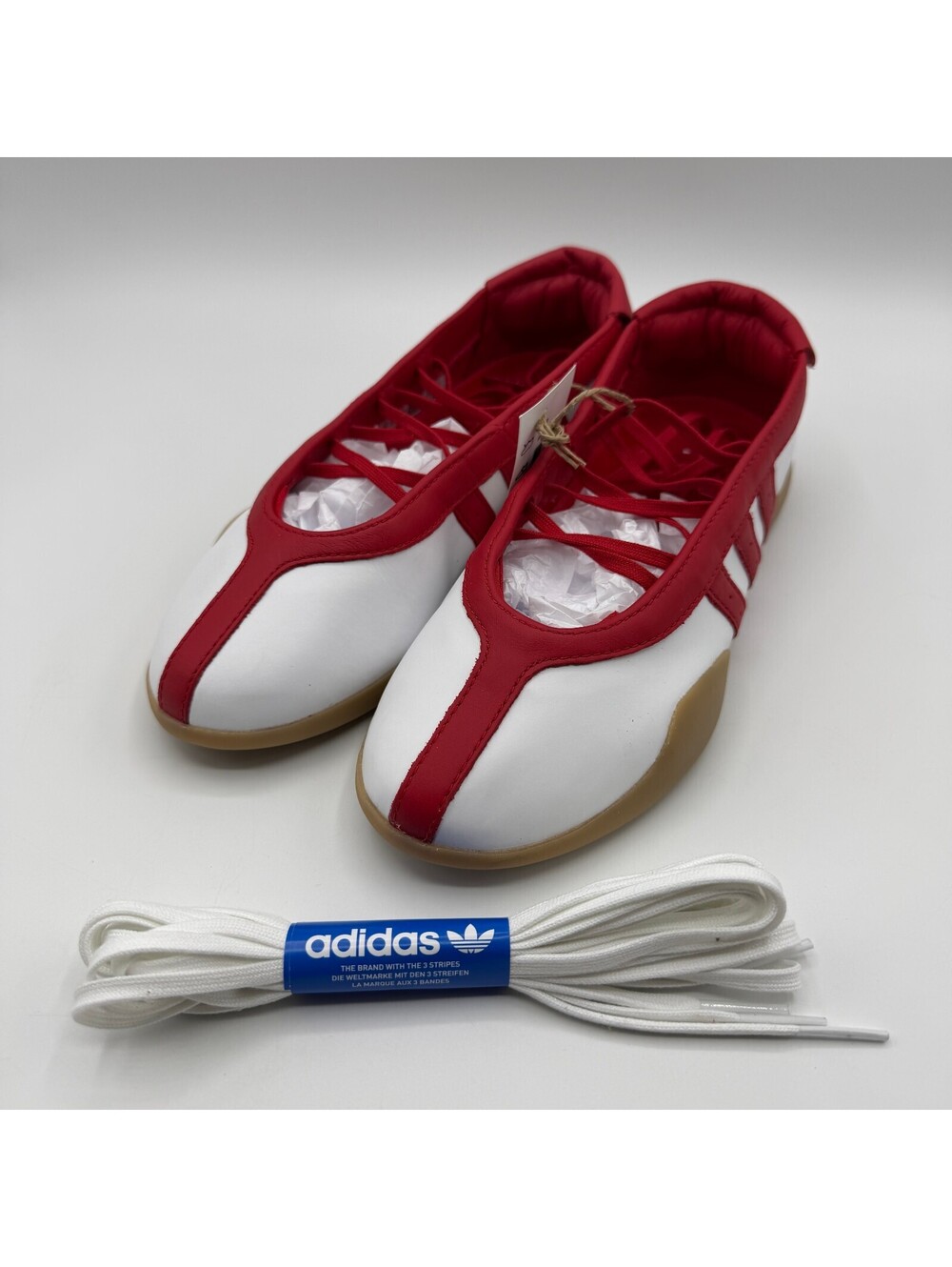 adidas Originals Taekwondo Mei Ballet White Red Women Size 5 JQ0960 NEW